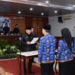 Pelantikan Dan Pengambilan Sumpah/Janji Jabatan Fungsional Di Lingkungan Pemkab OKUS Tahun 2024