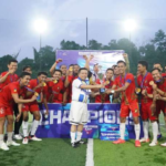 Gubernur Al Haris Serahkan Piala dan Bonus Kejuaraan Mini Soccer Gubernur Cup 2025 
