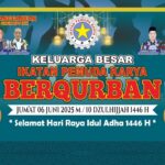 173 paket Daging Qurban di Bagikan keluarga Besar IPK Kepada Masyarakat dan Panti Asuhan