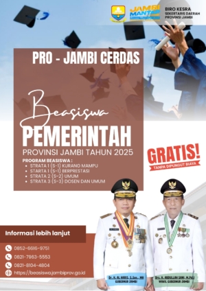 Sudah Dibuka! Beasiswa Pro-Jambi Cerdas, Cek Syaratnya !