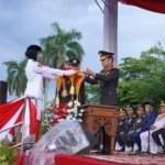 HUT RI ke-80: Upacara Penurunan Bendera di Jambi Berjalan Khidmat