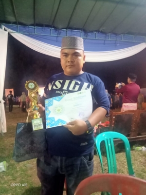 Wartawan Noval Arisandi Sabet Juara III MTQ Desa Senaung
