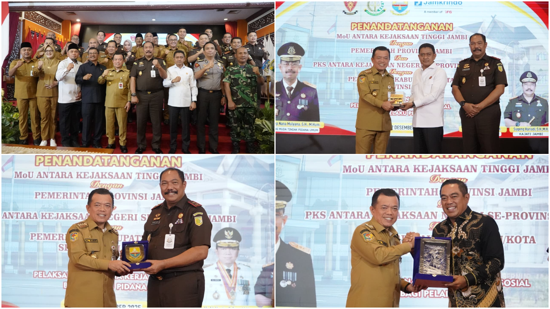Gubernur Al Haris Bersama Kepala Daerah Se‑Provinsi Jambi dan Kejaksaan Teken MoU Pelaksanaan Pidana Kerja Sosial, Sekaligus Buka Rakor Camat