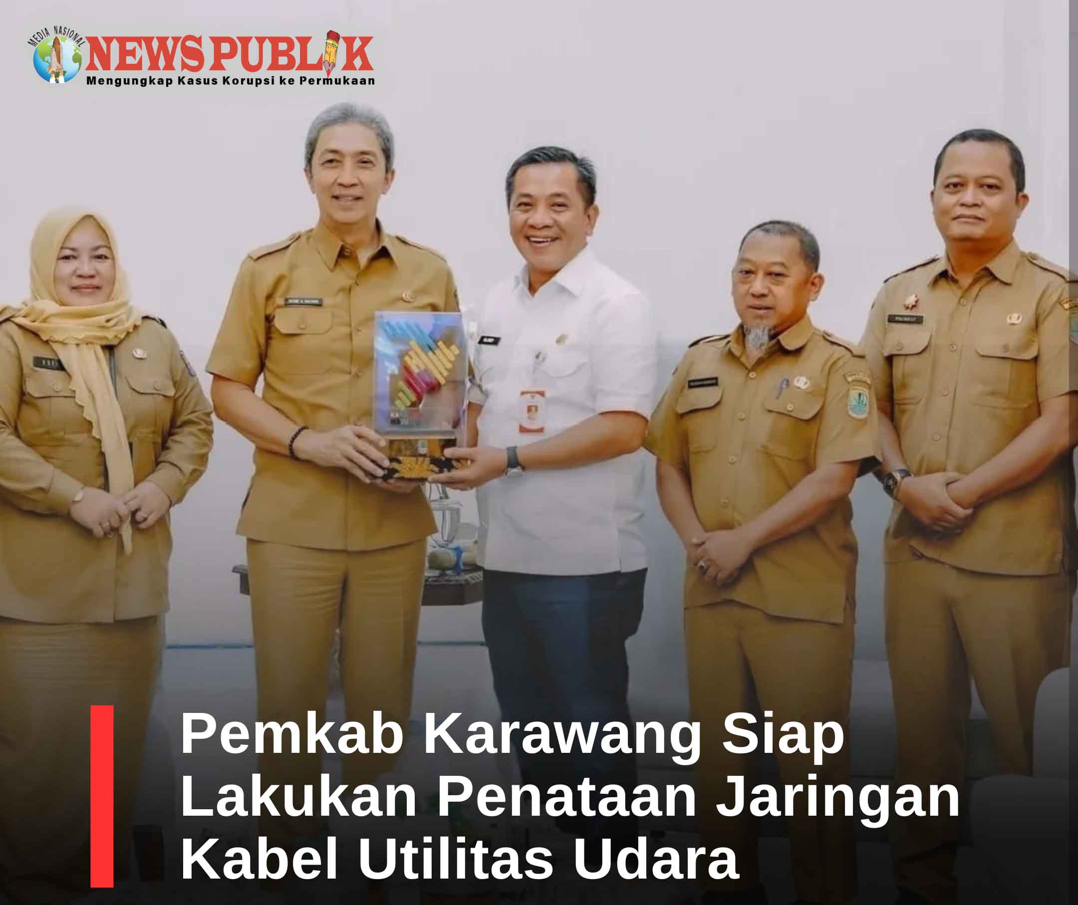 Pemkab Karawang Siap Lakukan Penataan Jaringan Kabel Utilitas Udara