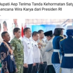 Bupati Aep Terima Tanda Kehormatan Satya Lencana Wira Karya dari Presiden RI