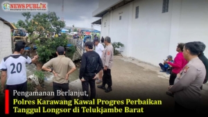 Pengamanan Berlanjut, Polres Karawang Kawal Progres Perbaikan Tanggul Longsor di Telukjambe Barat