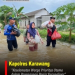Kapolres Karawang: Keselamatan Warga Prioritas Utama dalam Penanganan Banjir Karangligar
