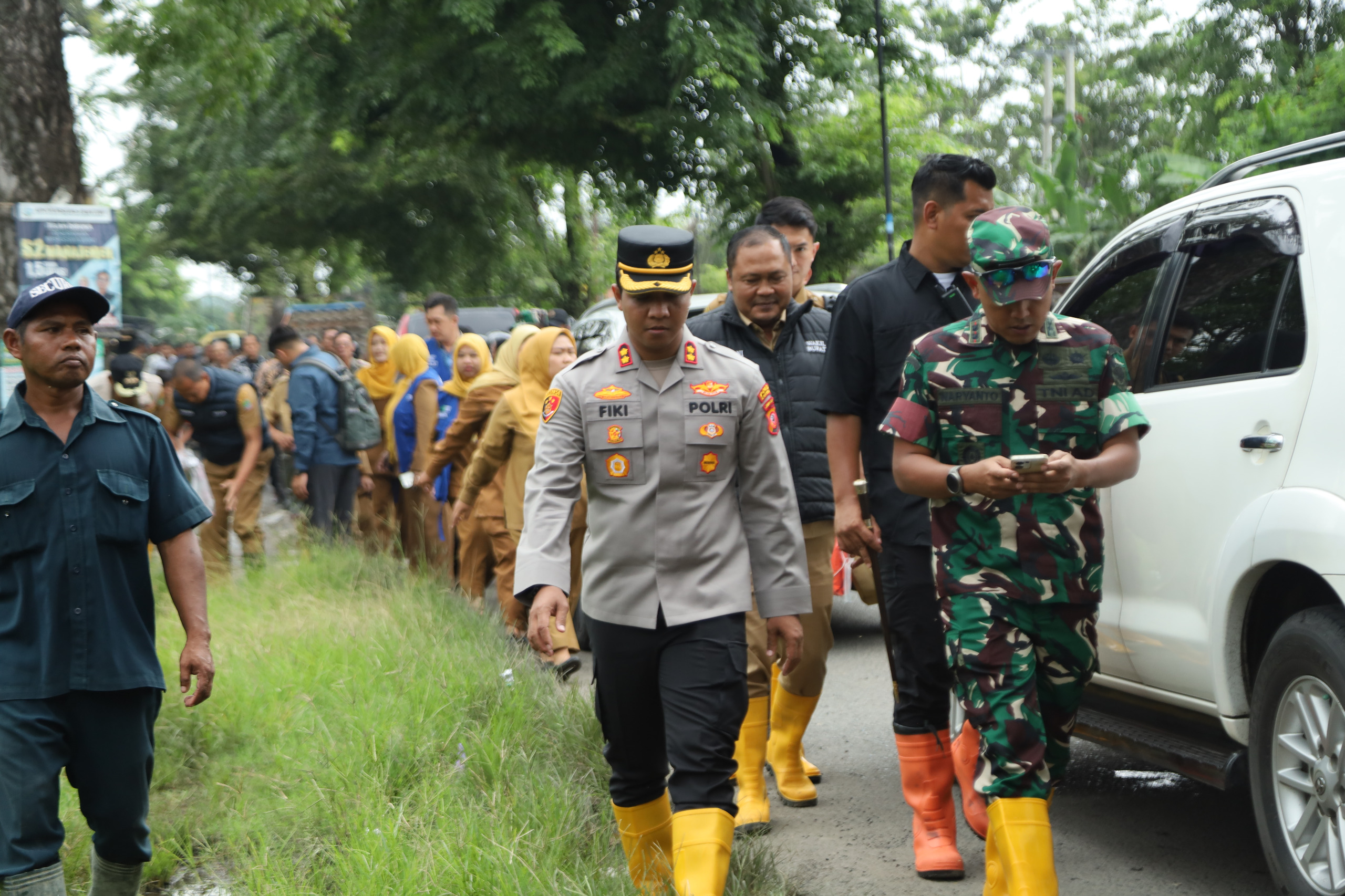 Wapres Gibran Tinjau Lokasi Banjir Karawang, Polres Karawang Pastikan Pengamanan Maksimal