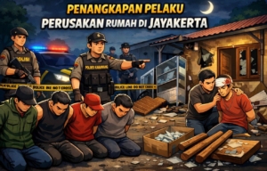 Aksi Anarkis Berujung Penahanan, Polres Karawang Tangkap Pelaku Perusakan Rumah di Jayakerta