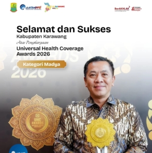 Pemkab Karawang Raih Penghargaan UHC Awards Kategori Madya atas Komitmen Pelayanan Kesehatan