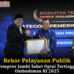 Rekor Pelayanan Publik: Pemprov Jambi Sabet Opini Tertinggi Ombudsman RI 2025