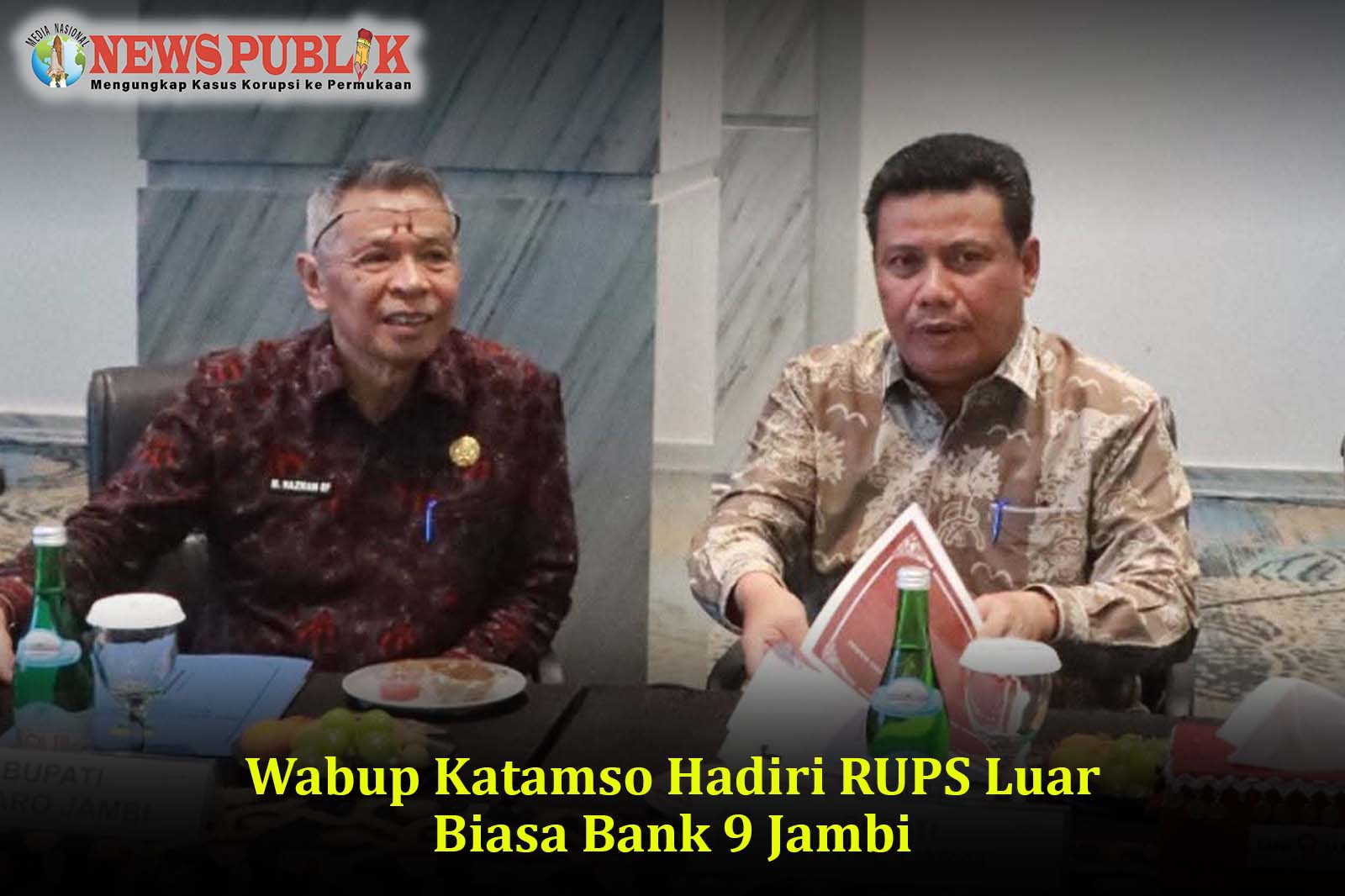 Wabup Katamso Hadiri RUPS Luar Biasa Bank 9 Jambi