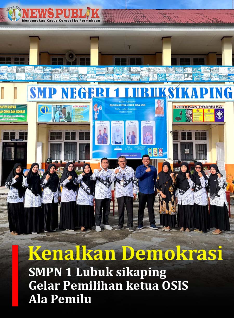 Kenalkan Demokrasi , SMPN 1 Lubuk sikaping Gelar Pemilihan ketua OSIS Ala Pemilu
