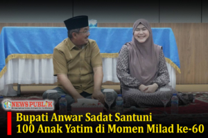 Bupati Anwar Sadat Santuni 100 Anak Yatim di Momen Milad ke-60