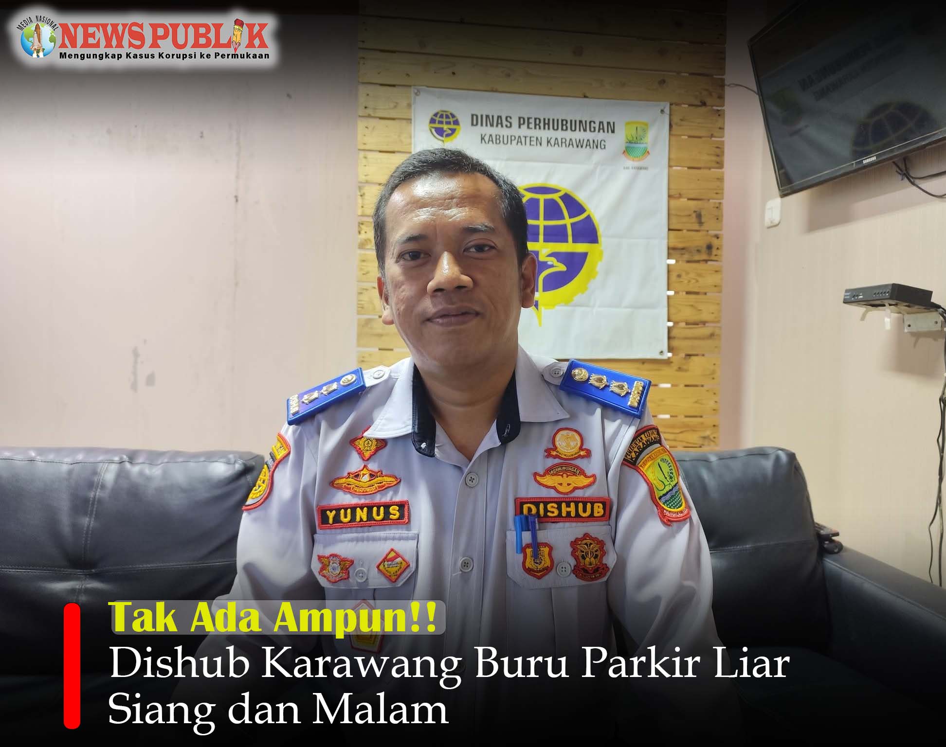 Tak Ada Ampun!! Dishub Karawang Buru Parkir Liar Siang dan Malam