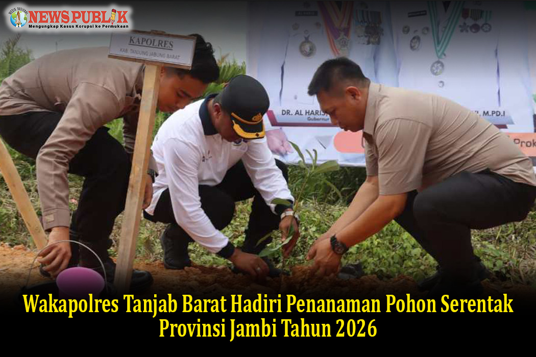Wakapolres Tanjab Barat Hadiri Penanaman Pohon Serentak Provinsi Jambi Tahun 2026