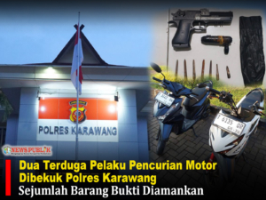 Dua Terduga Pelaku Pencurian Motor Dibekuk Polres Karawang, Sejumlah Barang Bukti Diamankan