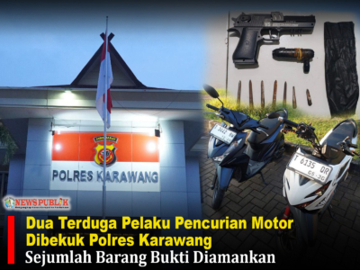 Dua Terduga Pelaku Pencurian Motor Dibekuk Polres Karawang, Sejumlah Barang Bukti Diamankan