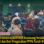 DISPERINDAGKOPUKM Karawang Serahkan SPK dan Beri Pengarahan PPPK Paruh Waktu