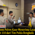 Respons Polres Kaur Menerima Layanan Cepat 110 dari Tim Polda Bengkulu