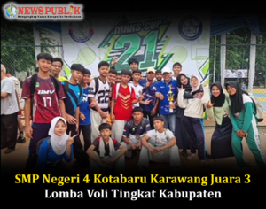SMP Negeri 4 Kotabaru Karawang Juara 3 Lomba Voli Tingkat Kabupaten