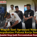 Wagub Sani Apresiasi Nota Kesepakatan Pidana Kerja Sosial, Kota Jambi Siap Jadi Percontohan Nasional