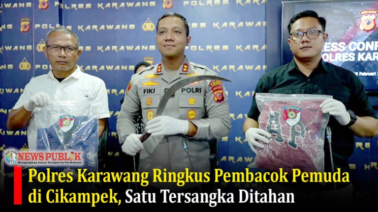 Polres Karawang Ringkus Pembacok Pemuda di Cikampek, Satu Tersangka Ditahan
