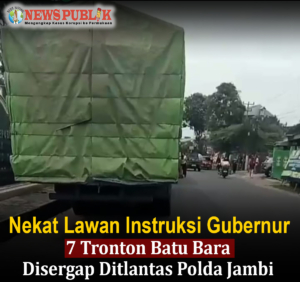 Nekat Lawan Instruksi Gubernur, 7 Tronton Batu Bara Disergap Ditlantas Polda Jambi