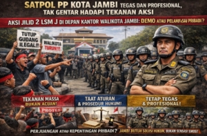 Aksi Jilid 2 LSM J Di Depan Kantor Walikota Jambi: DEMO ATAU PELAMPIASAN PRIBADI?