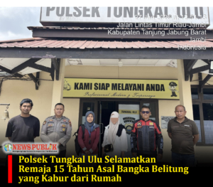 Polsek Tungkal Ulu Selamatkan Remaja 15 Tahun Asal Bangka Belitung yang Kabur dari Rumah