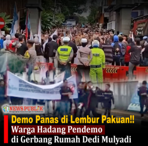 Demo Panas di Lembur Pakuan! Warga Hadang Pendemo di Gerbang Rumah Dedi Mulyadi