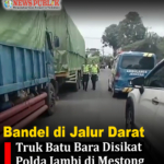 Bandel di Jalur Darat, Truk Batu Bara Disikat Polda Jambi di Mestong