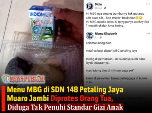 Menu MBG di SDN 148 Petaling Jaya Muaro Jambi Diprotes Orang Tua, Diduga Tak Penuhi Standar Gizi Anak
