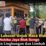 Gerakan Mahasiswa dan Pemuda Labusel Unjuk Rasa Didepan PKS PT Nobika Jaya Blok Songo: Sorot Izin Lingkungan dan Limbah