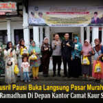 Bupati Gusril Pausi Buka Langsung Pasar Murah Perdana, Bulan Ramadhan Di Depan Kantor Camat Kaur Selatan