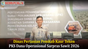 Dinas Pertanian Pemkab Kaur Teken PKS Dana Operasional Sarpras Sawit 2026