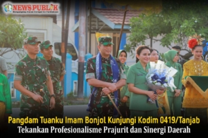 Pangdam Tuanku Imam Bonjol Kunjungi Kodim 0419/Tanjab, Tekankan Profesionalisme Prajurit dan Sinergi Daerah