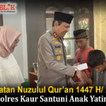 Peringatan Nuzulul Qur’an 1447 H/ 2026 M Polres Kaur Santuni Anak Yatim