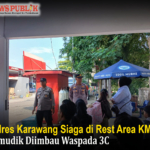 Polres Karawang Siaga di Rest Area KM 62-B, Pemudik Diimbau Waspada 3C