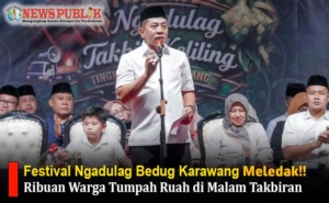 Festival Ngadulag Bedug Karawang malam takbiran
