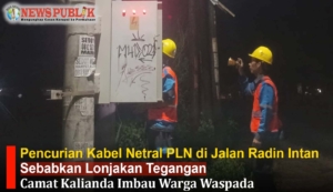 Pencurian kabel Netral PLN Lampung Selatan
