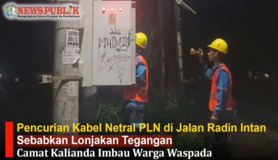 Pencurian kabel Netral PLN Lampung Selatan
