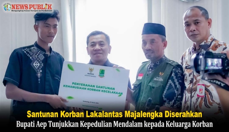 Santunan Korban Lakalantas Majalengka Diserahkan, Bupati Aep Tunjukkan Kepedulian Mendalam kepada Keluarga Korban