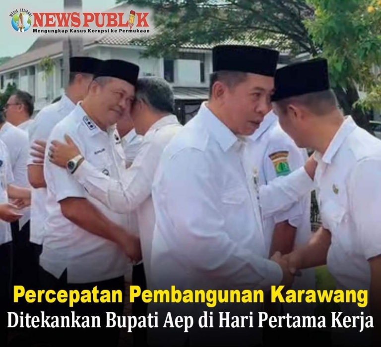 Percepatan Pembangunan Karawang Ditekankan Bupati Aep di Hari Pertama Kerja