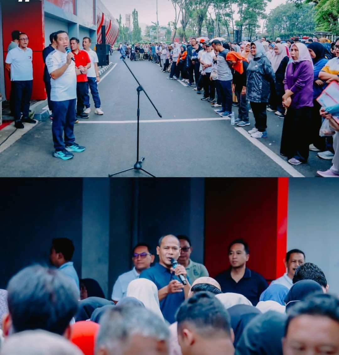 Jumat Sehat ASN Karawang Menggugah Semangat, Bupati Aep Ajak Pegawai Jaga Kebugaran dan Rutin Cek Kesehatan