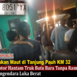Tabrakan Maut di Tanjung Pauh KM 32: Motor Hantam Truk Batu Bara Tanpa Rambu, Pengendara Luka Berat