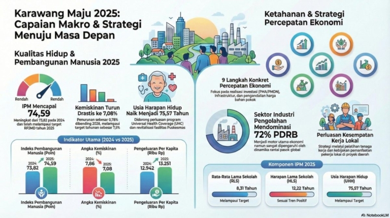 Kabupaten Karawang Catat Kenaikan IPM Signifikan dan Penurunan Angka Kemiskinan di Tahun 2025