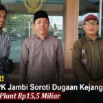 aksi FSBJ di BPK Jambi terkait dugaan proyek batching plant