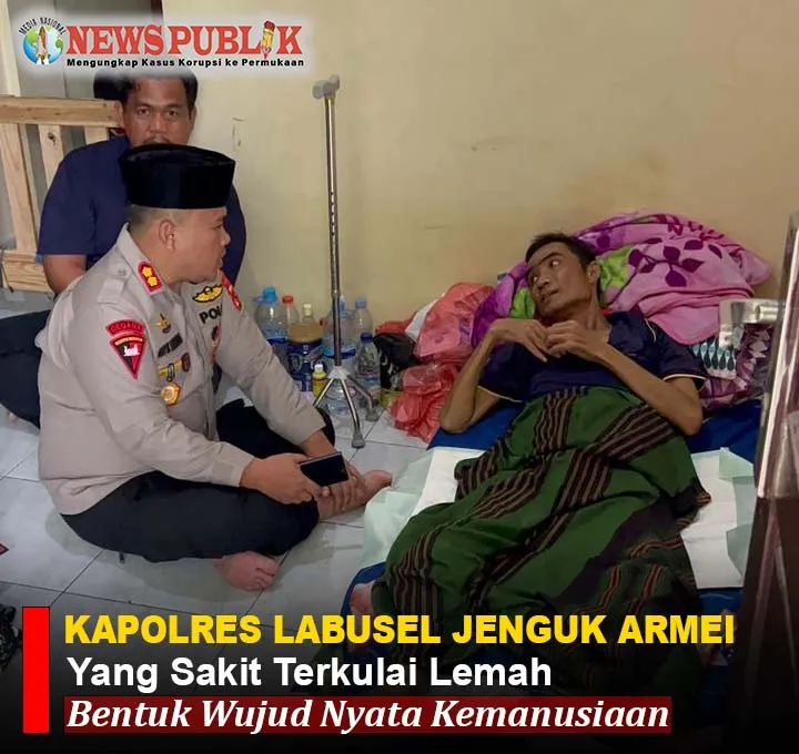 Kapolres Labusel Jenguk Armei yang Sakit Terkulai Lemah,Bentuk Wujud Nyata Kemanusiaan