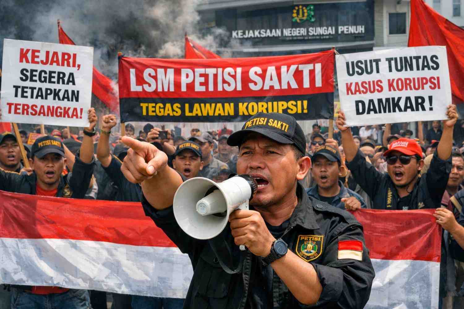 LSM PETISI SAKTI AKAN DEMO BESAR: Desak Kejari Tetapkan Tersangka Korupsi Mencapai 700 Jt Dinas Damkar Kota Sungai Penuh 